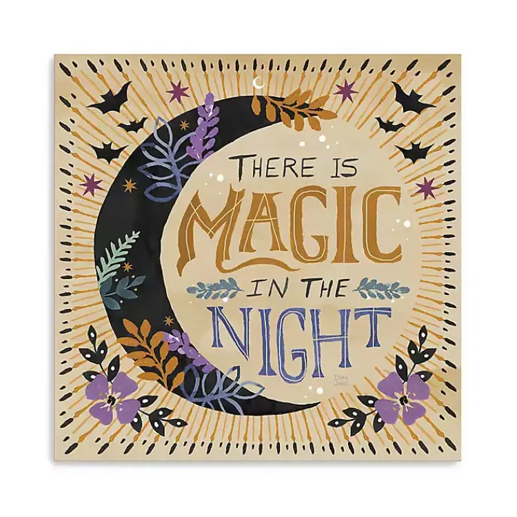 Sale There is Magic in the Night Canvas Art Print Halloween