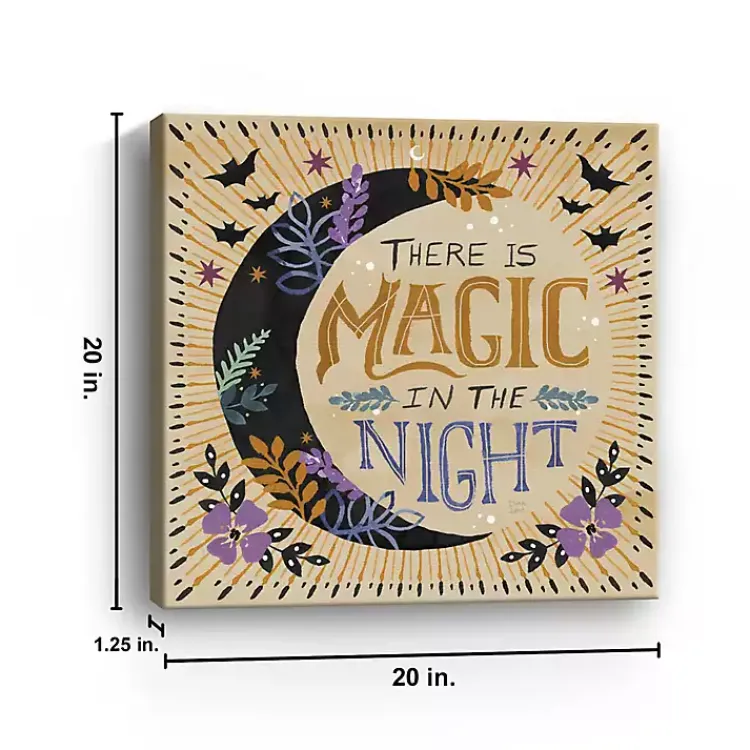 Sale There is Magic in the Night Canvas Art Print Halloween