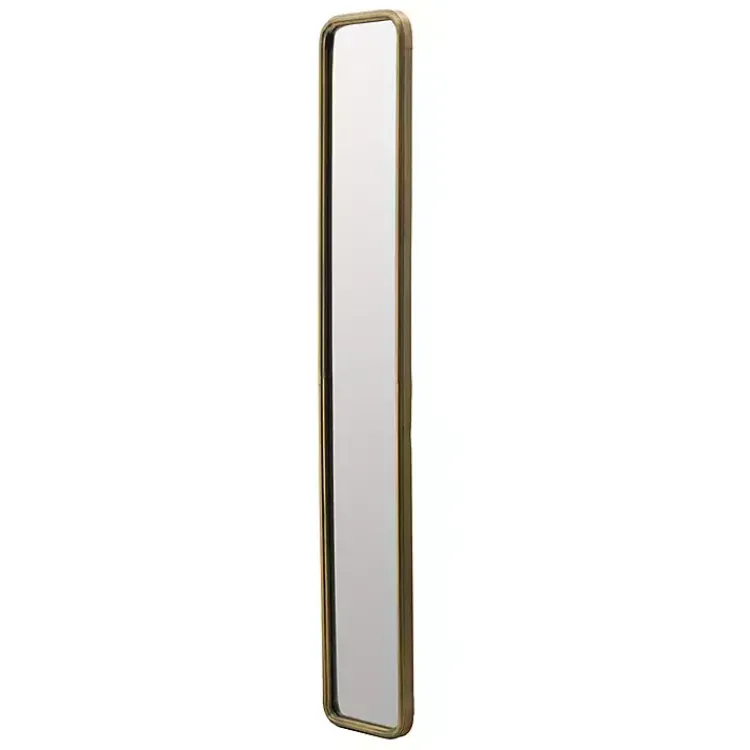 Kirklands Home Decorative Mirrors|Thin Gold Metal Wall Mirror