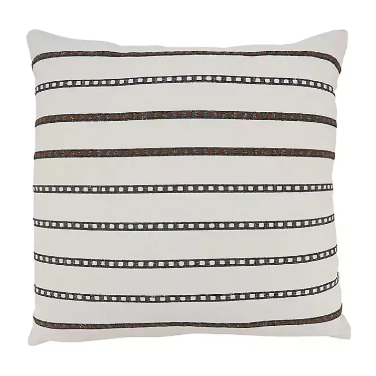 Discount Thin Stripe Stitched Throw Pillow Pillows