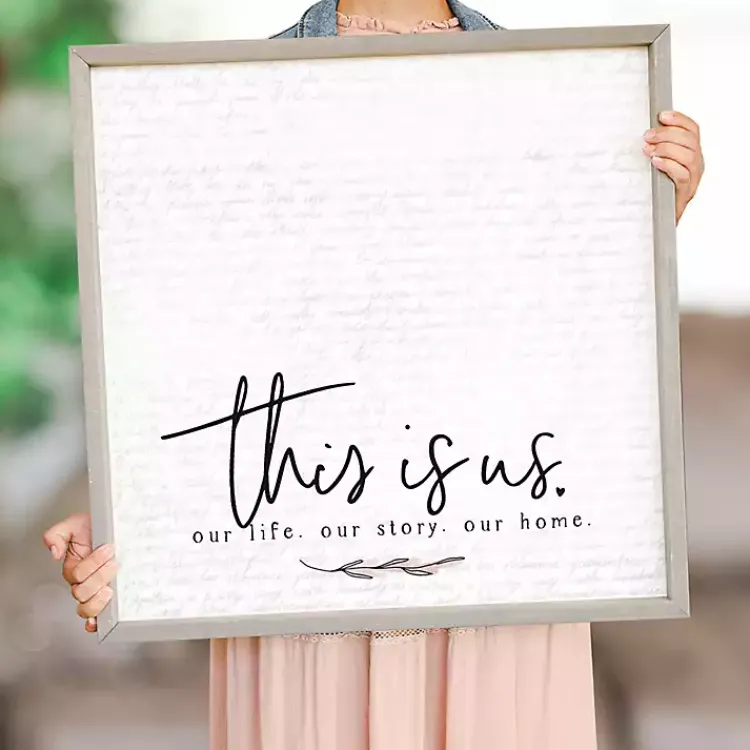 Kirklands Home Wall Plaques|This is Us Framed Magnetic Board Gray