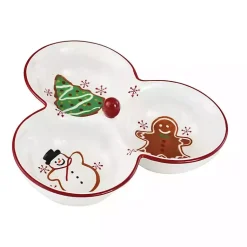 Kirklands Home Serving & Entertaining|Three-Section Christmas Serving Platter