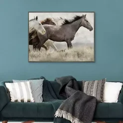 Kirklands Home Canvas Art|Thunder Ridge Distressed Framed Canvas Art Print Gray