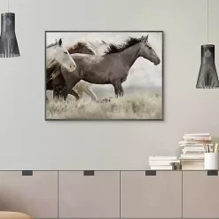 Kirklands Home Canvas Art|Thunder Ridge Distressed Framed Canvas Art Print Gray