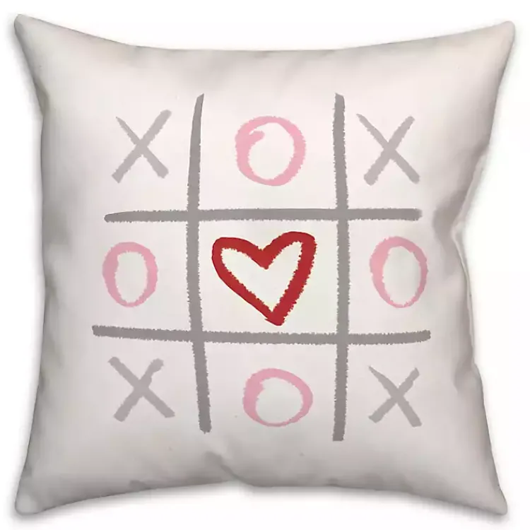 Hot Tic Tac Toe Heart Pillow Valentines Day Decorations