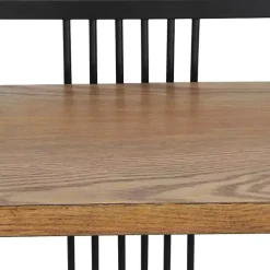 Kirklands Home Bookshelves|4-Tier Black Metal Frame Shelf Brown