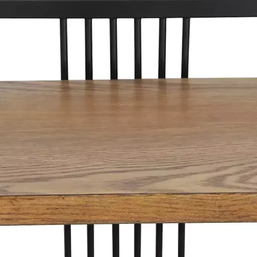 Kirklands Home Bookshelves|4-Tier Black Metal Frame Shelf Brown
