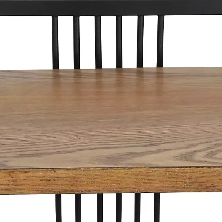 Kirklands Home Bookshelves|4-Tier Black Metal Frame Shelf Brown
