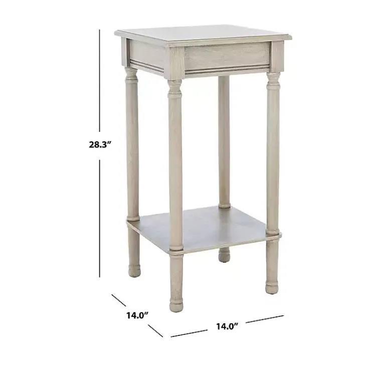Kirklands Home Accent & End Tables|Tilley Beige Classic Square Accent Table Tan