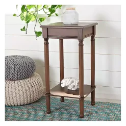 Kirklands Home Accent & End Tables|Tilley Classic Square Accent Table Brown
