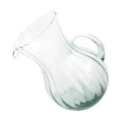 Kirklands Home Serving & Entertaining|Tilted Ribbed Glass Pitcher Clear