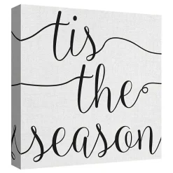 Outlet Tis the Season Canvas Art Prints, Set of 3 Christmas Art & Wall Decor