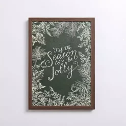 Discount Tis the Season to be Jolly Framed Wall Plaque Christmas Art & Wall Decor