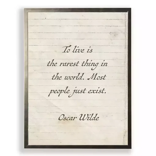 Kirklands Home Wall Quotes & Signs|To Live is the Rarest Thing Wall Plaque White