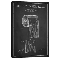 Kirklands Home Canvas Art|Toilet Paper Patent Canvas Art Print, 18x26 in.