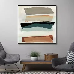 Kirklands Home Canvas Art|Torn Edges Framed Canvas Art Print Multi