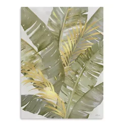 Kirklands Home Canvas Art|Touch of Gold Banana Leaves Canvas Art Print