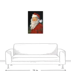 New Traditional Santa Claus Canvas Art Print Christmas Art & Wall Decor