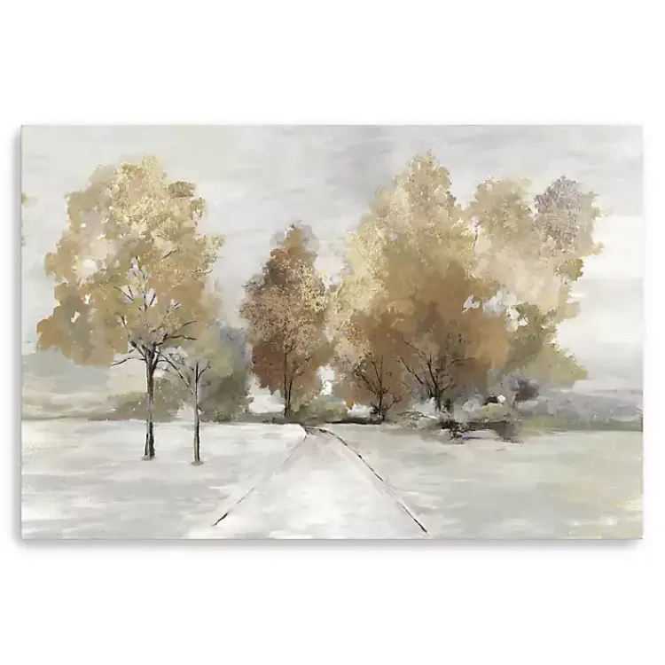 Kirklands Home Canvas Art|Trail Under the Trees Giclee Canvas Art Print Tan