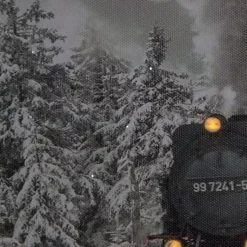 Train in Winter Woods LED Canvas Art Print Christmas Art & Wall Decor