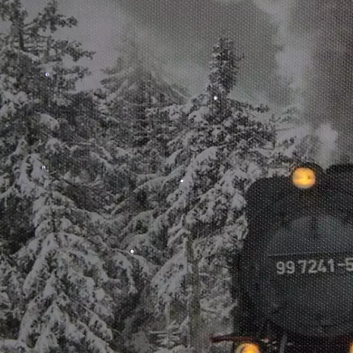 Train in Winter Woods LED Canvas Art Print Christmas Art & Wall Decor