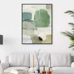 Kirklands Home Canvas Art|Tranquil Green Framed Canvas Art Print