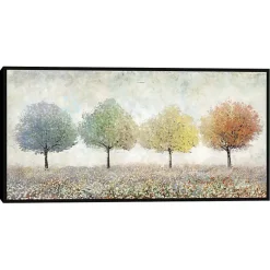Kirklands Home Canvas Art|Transitional Trees Framed Canvas Art Print Multi