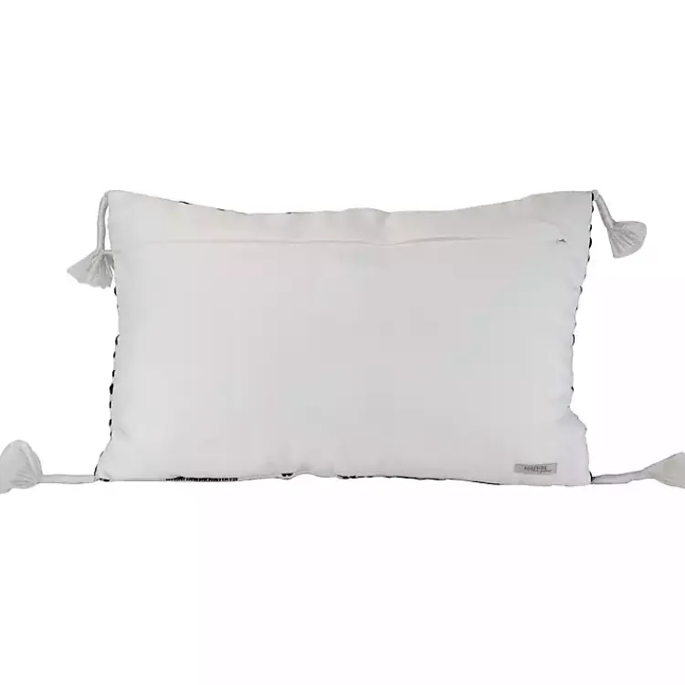 Kirklands Home Outdoor Cushions & Pillows|Tribal Stripe Tassel Outdoor Lumbar Pillow