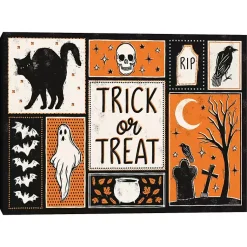 Clearance Trick or Treat Collage Canvas Art Print Halloween