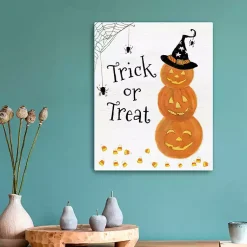 Sale Trick or Treat Jack O' Lanterns Canvas Art Print Halloween