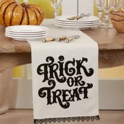 Kirklands Home Table Linens|Trick Or Treat Pom Pom Halloween Table Runner