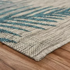 Kirklands Home Outdoor Rugs|Tropical Palms Captiva Outdoor Area Rug, 5x7