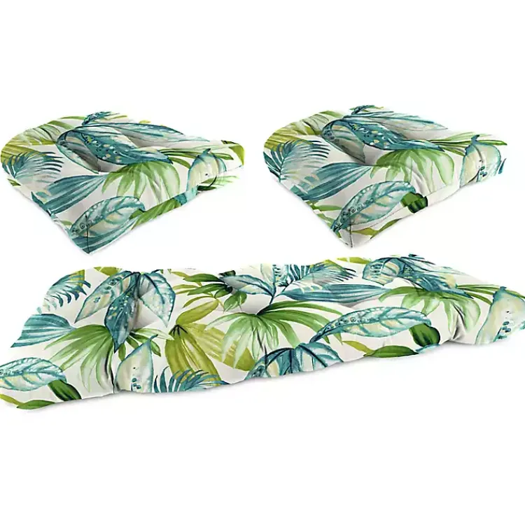 Kirklands Home Outdoor Cushions & Pillows|Tropical 3-pc. Chair and Bench Outdoor Cushion Set