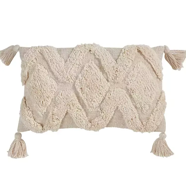 New Tufted Cream Diamond Throw Pillow Pillows