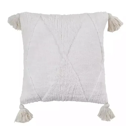Hot Tufted Diamond with Tassels Throw Pillow Pillows