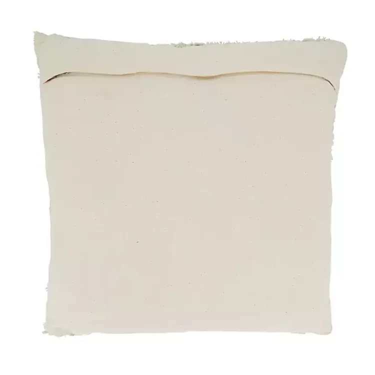 Tufted Geo Boarder Cotton Throw Pillow Pillows