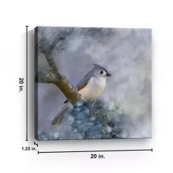 Kirklands Home Canvas Art|Tufted Titmouse Bird Canvas Art Print