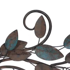 Kirklands Home Wall Plaques|Turquoise Bronze Distressed Iron Vine Wall Plaque Brown