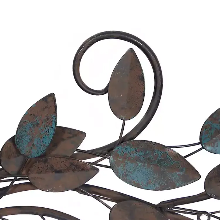 Kirklands Home Wall Plaques|Turquoise Bronze Distressed Iron Vine Wall Plaque Brown