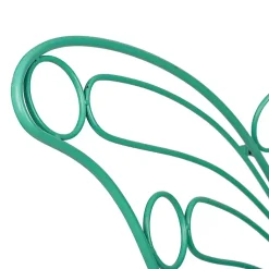 Kirklands Home Outdoor Seating|Turquoise Butterfly Metal Chair Blue