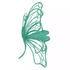 Kirklands Home Outdoor Seating|Turquoise Butterfly Metal Chair Blue