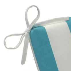 Kirklands Home Outdoor Cushions & Pillows|Turquoise Cabana Stripes Outoor Chaise Cushion