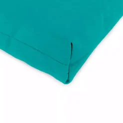 Kirklands Home Outdoor Cushions & Pillows|Turquoise Canvas French Edge Outdoor Chair Cushion Blue