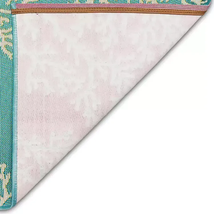Kirklands Home Outdoor Rugs|Turquoise Coral Indoor/Outdoor Rug, 2x3