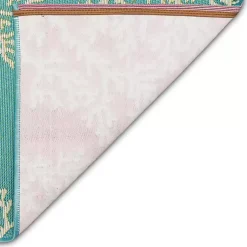 Kirklands Home Outdoor Rugs|Turquoise Coral Indoor/Outdoor Rug, 3x4