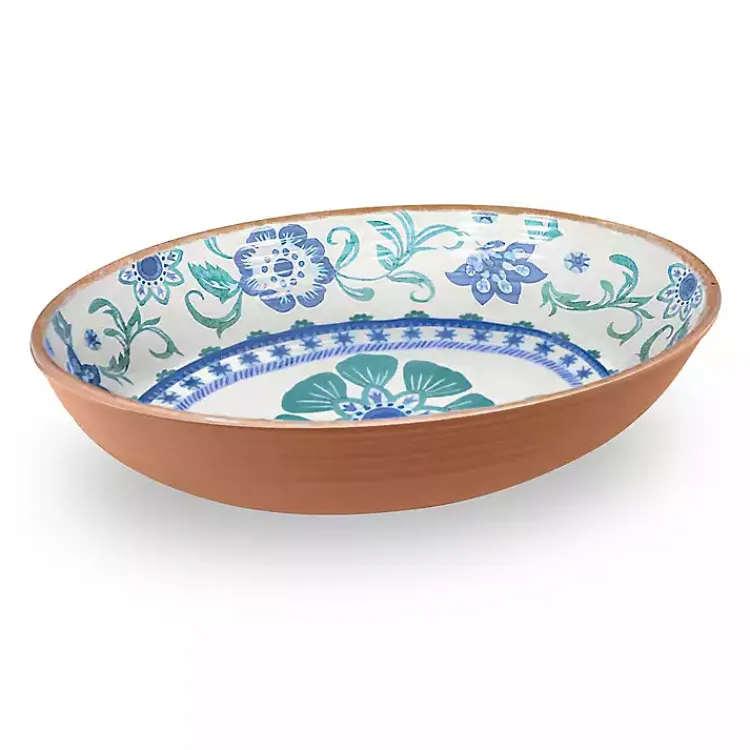 Kirklands Home Outdoor Dining|Turquoise Melamine Rio Serving Bowl