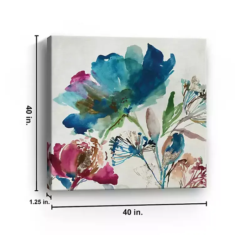 Kirklands Home Canvas Art|Turquoise on Watercolor Giclee Canvas Art Print