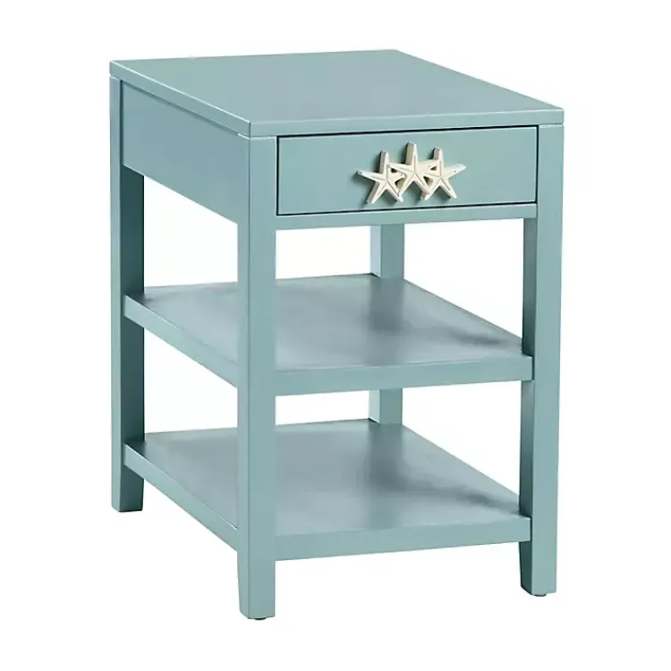 Kirklands Home Accent & End Tables|Turquoise Starfish Accent Table Blue