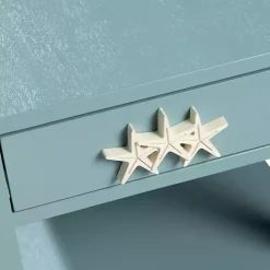 Kirklands Home Accent & End Tables|Turquoise Starfish Accent Table Blue