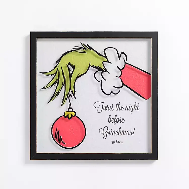 Sale Twas the Night Before Grinchmas Framed Wall Plaque Christmas Art & Wall Decor
